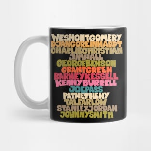 Jazz Legends in Type: The Jazz Guitarists Mug